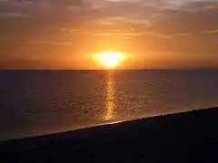 夕焼のホワイト島