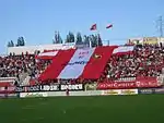 サポーターの応援風景