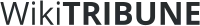 The Wikitribune logo: The letter W and 'tribune' are capitalised.