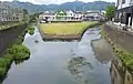 和田川・一丁田川の合流点（清水区石川新町）