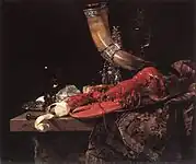 『ロブスター、角笛杯、グラスのある静物』, 1653年頃, ロンドン ナショナル・ギャラリー