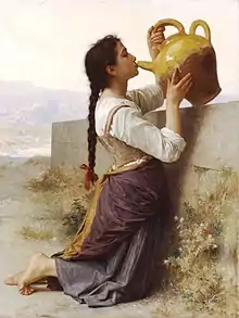 油彩画『渇き』（1886年、ウィリアム・アドルフ・ブグロー）