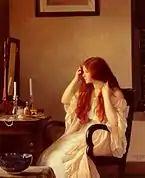 髪を結ぶ少女  (1909)