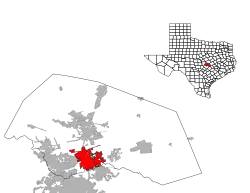 ウィリアムソン郡内の位置の位置図