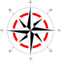 8方位の羅針図