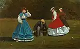『クリケット・シーン』／1864年。シカゴ美術館所蔵。