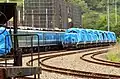 陣屋町臨港駅構内に運び込まれた14系とDD51形（2016年7月）