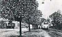 1912年の開業当時のブレンガルテン-ディーティコン鉄道のヴォーレン駅