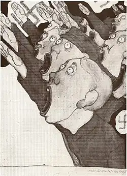 1945年、漫画家のHerbert Marxenによる風刺画「総力戦をしたいですか？」