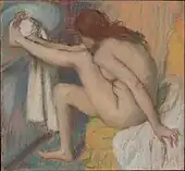 『足を拭く女性』（1885-86）メトロポリタン美術館"Woman Drying Her Foot"