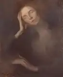 『テーブルに肘をつく女性』（1893年）エルミタージュ美術館