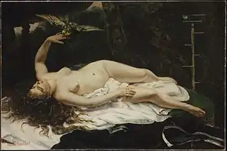 『女とオウム』（1866）メトロポリタン美術館