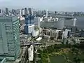 東側の竹芝、豊海町、月島方面(2010年9月7日)