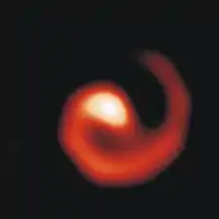 ケック天文台で撮影されたWR 104