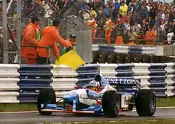 イギリスグランプリのB197(ドライバーはアレクサンダー・ヴルツ)