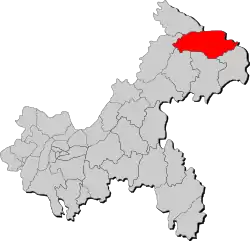 重慶市中の巫渓県の位置