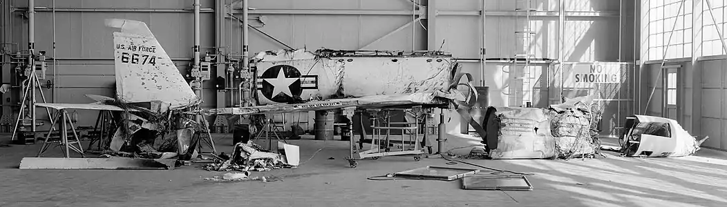 X-2の墜落による残骸は分析が行われた。
