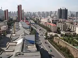 市街地の鳥瞰