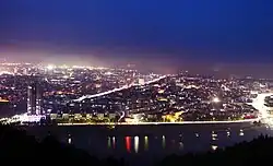 寺山から望む西峡県市街地の夜景