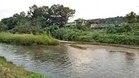 矢田川と神明川の合流点
