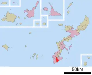 八重瀬町位置図