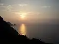 矢堅目公園からの夕日（奈摩郷）