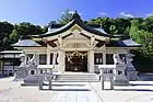 八柱神社拝殿（篠原町、2019年（令和元年）8月）
