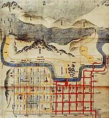 近江八幡惣絵図/近江八幡市立資料館蔵