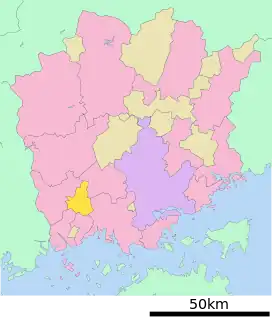 矢掛町位置図