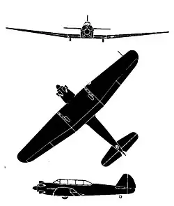 三面図(Yak-18)