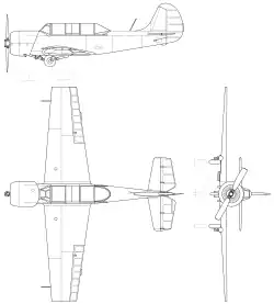 三面図(Yak-18)
