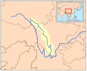 四川省西部を流れる雅礱江