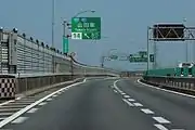 外回り（上社JCT方面）本線流出部
