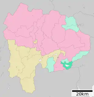 山中湖村位置図