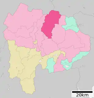 山梨市位置図