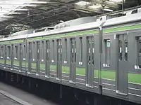 山手線に導入された6扉車(2003年2月2日)