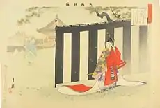 藤原庶正（藤原兼輔の子）が賀茂神社の臨時祭の舞人に選ばれて勤めた。このとき或る女から「むかしきて　なれしをすれる　ころもでを　あなめづらしと　よそにみるかな」と詠みかけられる（113段）。