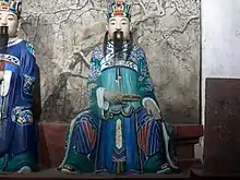 成都武侯祠の楊洪塑像(中央)