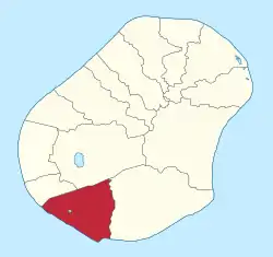 ヤレン地区の位置の位置図