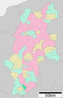 泰阜村位置図