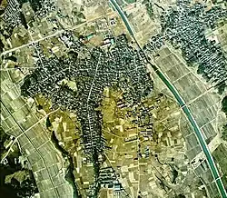 谷田部(1974年)(国土交通省 国土地理院 地図・空中写真閲覧サービスの空中写真を基に作成)