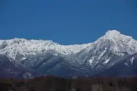 西麓より仰ぐ冬の八ヶ岳(2014年3月)