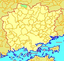 旧・八束村の位置