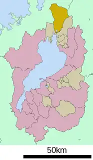余呉町位置図