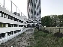 ホライゾン学園に接する未整備区画（2021年4月）