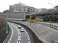 連絡路と国道1号本線