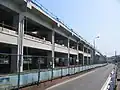 建設時の川和町駅 (2006年7月)