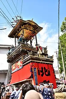 山車を回転させる「どんてん」