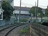 基地入口のフェンス（2018年8月）