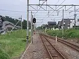 ホームから宇野気駅方面を望む(2013年8月)